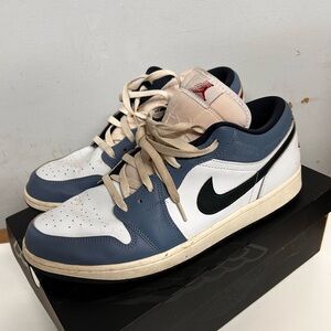 Size 12.5 Air Jordan 1 SE Low Motion Pack Ivory Navy HM3711-144 Retro